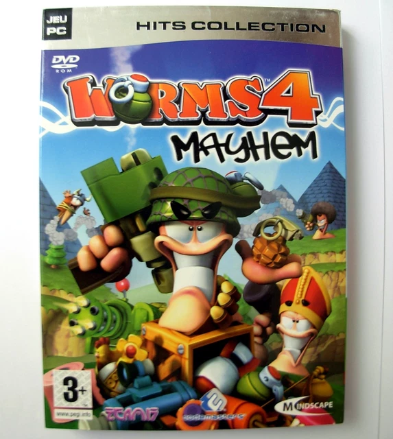 WORMS 4 MAYHEM jeu PC (DVD-ROM) Francais / French version. PC game.