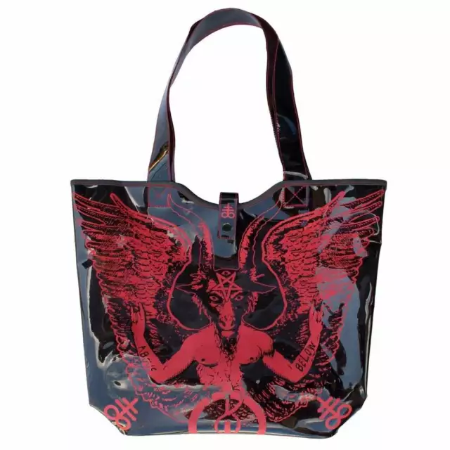 Kreepsville 666 Baphomet Satanic PVC Beach Translucent Gothic Tote Bag BGBTBS