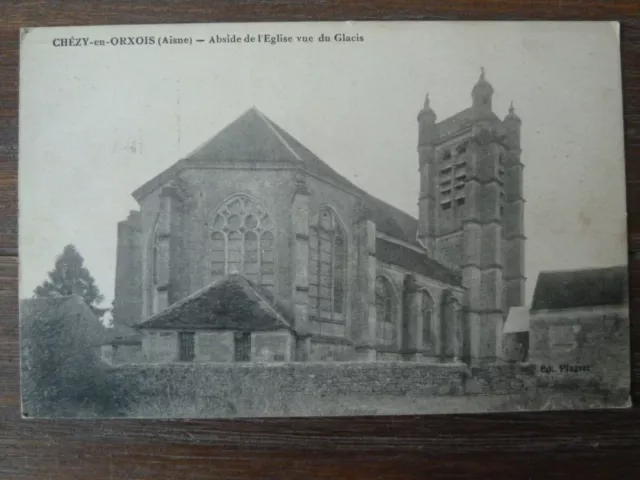 CPA Chézy en Orxois Aisne 02 Abside de l'église vue du glacis Château-Thierry