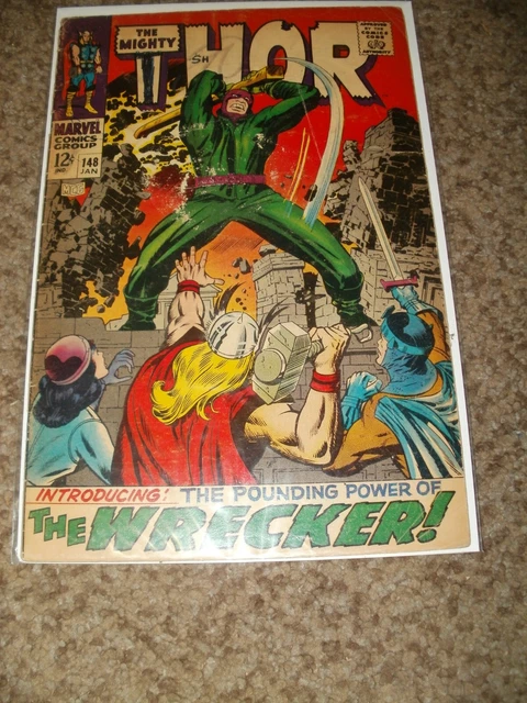 Mighty Thor 148 - Key Isse - 1St App The Wrecker / Origin Of Black Bolt