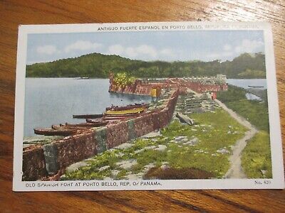 Postcard panama postcard old spanish fort at porto bello