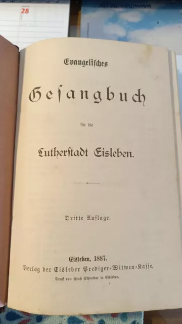 evang.Gesangbuch für die Lutherstadt Eisleben von 1887