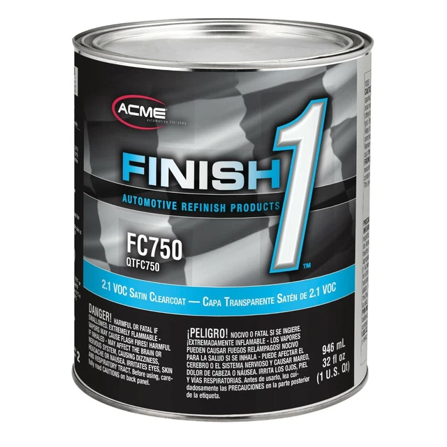 FINISH 1 FC750 Satin 2.1 VOC Clearcoat Quart
