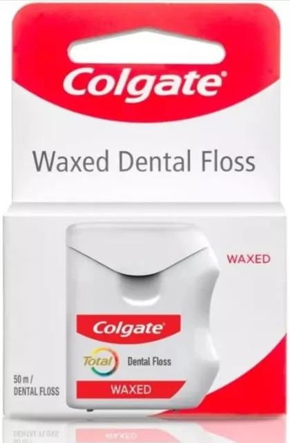 1 paquete de hilo dental Colgate Total Waxed de 50 m cada uno, envío gratis