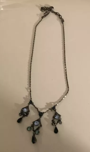 Givenchy Blue Hematite Crystal Necklace