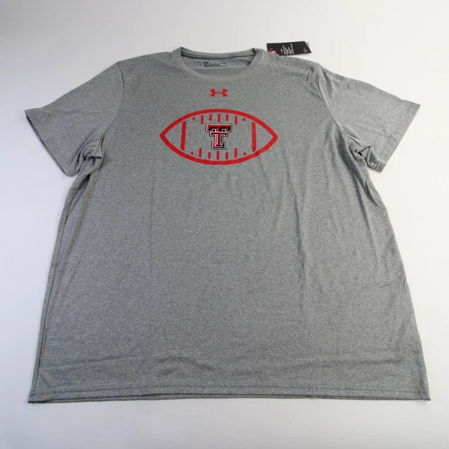 Texas Tech Red Raiders Under Armour HeatGear Short Sleeve Shirt Men's Gray New