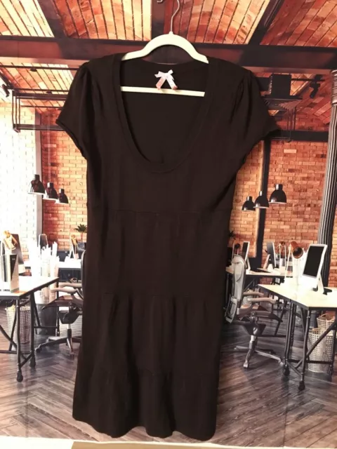 Derek Heart Short Sleeve Tiered Dress ~ Women’s XL natural brown