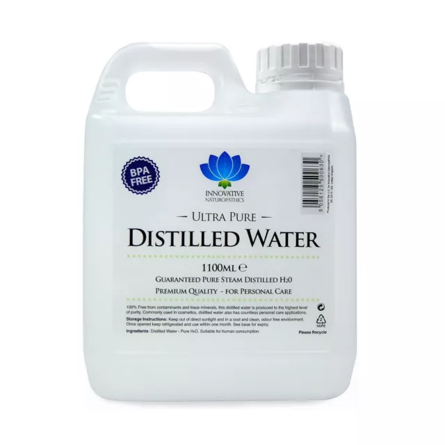 1 Litre (1L) Ultra Pure Distilled Water Steam Process - Free Delivery