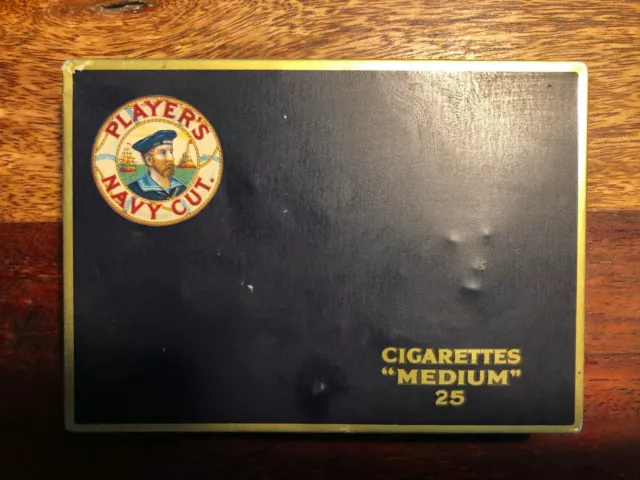 Antique Players Navy Cut Cigarette Tin For B.O.A.C