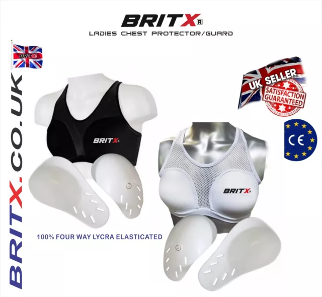 BRITX® LADIES CHEST Guard Protector Sports Bra Karate,Taekwondo,thai,mma  Boxing £24.99 - PicClick UK