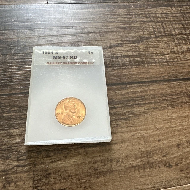 GEM RED BU 1954-S LINCOLN WHEAT CENT San Francisco Mint Uncirculated Penny US 1c