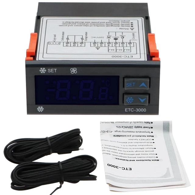 Termostato Con Control Digital De Temperatura, Pantalla LED, 12 V/24 V