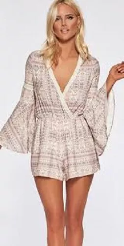 New L Space Swimsuit Bikini Cover Up Romper Size M CRM Lovestruck Rimini