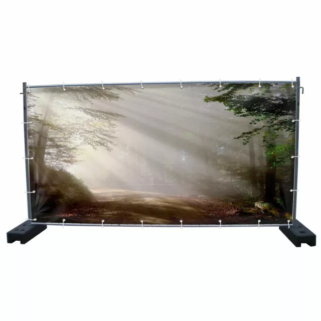 340 x 173 cm | Wald Bauzaunbanner, Garten, Sichtschutz (1868)