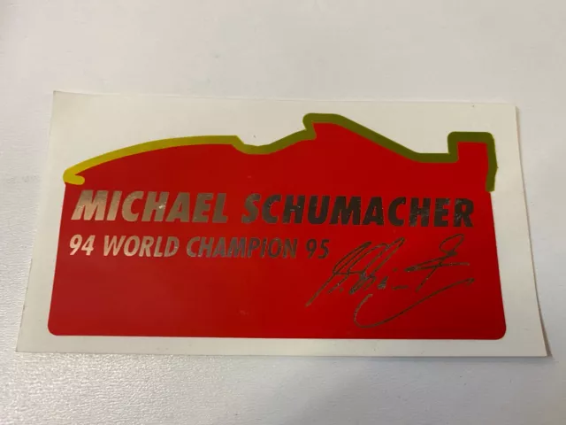 Michael Schumacher Ferrari Aufkleber Sticker F1 Formel1 Logo World Champion