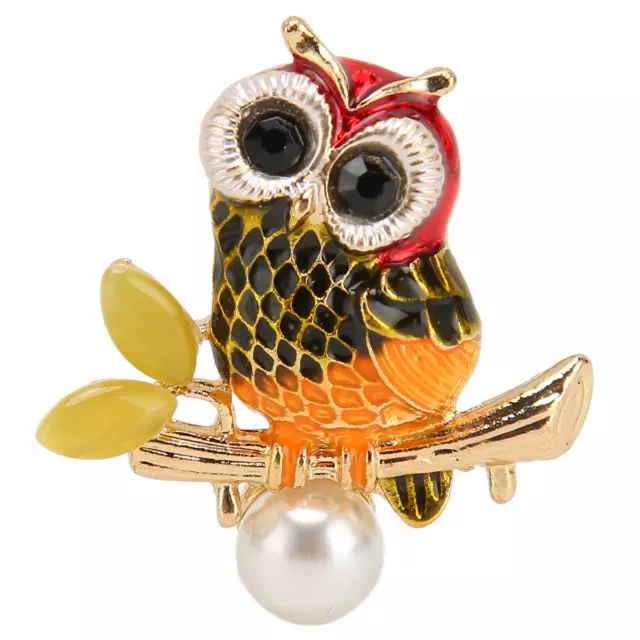 Cute Owl Brooch Hand Painted Exquisite Lovely Bird Brooch Pin For Men Gifts NOW 3