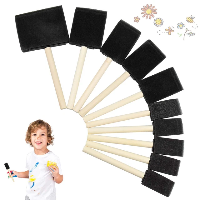 Zaleonline 10 Pezzi Pennelli in Spugna Strumenti di Disegno Pittura per Bambini