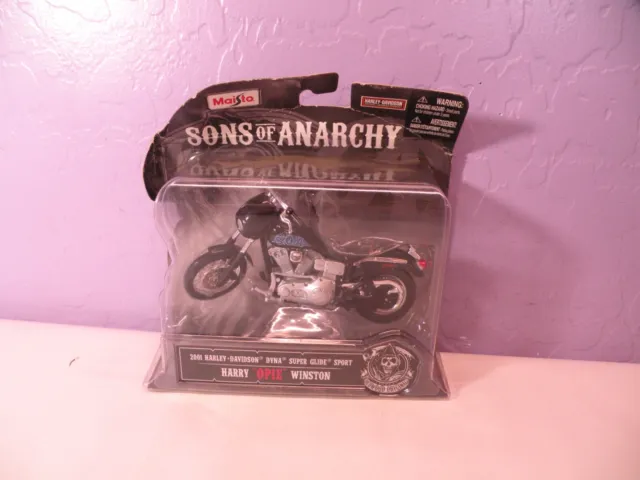 Maisto Sons of Anarchy Opie Winston 2001 Harley Davidson 1:18 Motorcycle Damaged