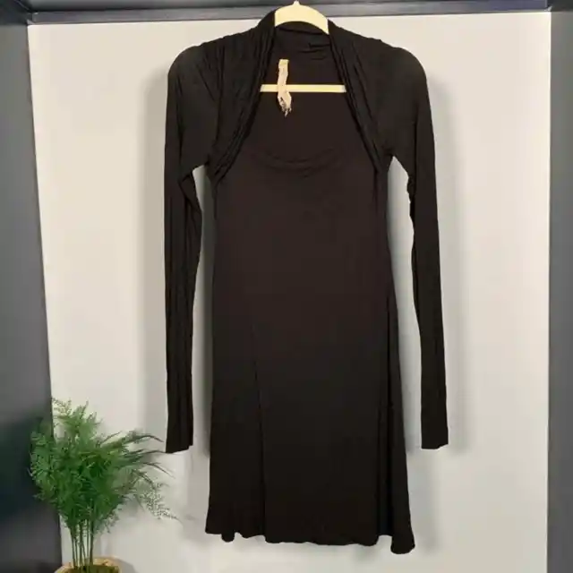 Anthropologie Bailey 44 Long Sleeve Dress Black Size M