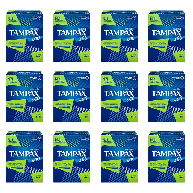 216 assorbenti interni Tampax & Go Super tampone donna più facile da usare