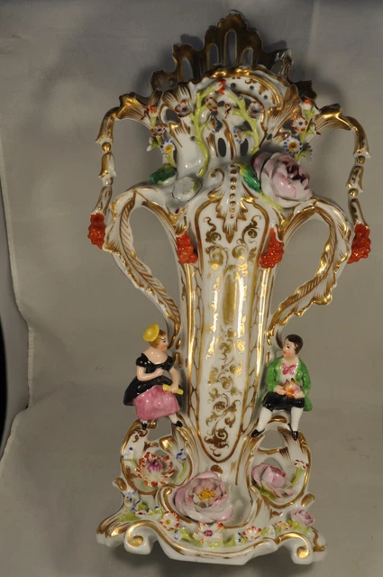 Vase De Mariee Porcelaine De Paris Antique Large Porcelain Jacob Petit ? 44Cm