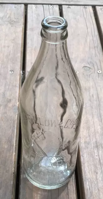 VINTAGE Goodfellow & Co Pty Ltd Ballarat Crown Seal 10" Clear Bottle