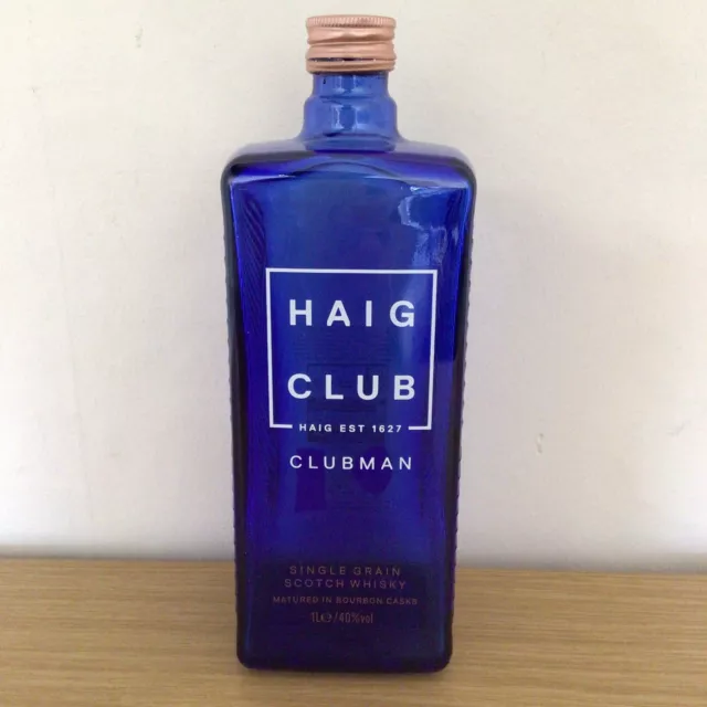 Haig Club Single Scotch Whisky Empty Bottle - 1L - For Upcycling/display/storage