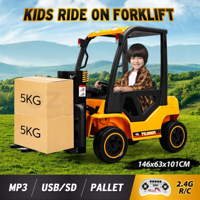 Kids Electric Forklift RC Car Ride On Toy Vehicle Off Road Truck 12V Battery
