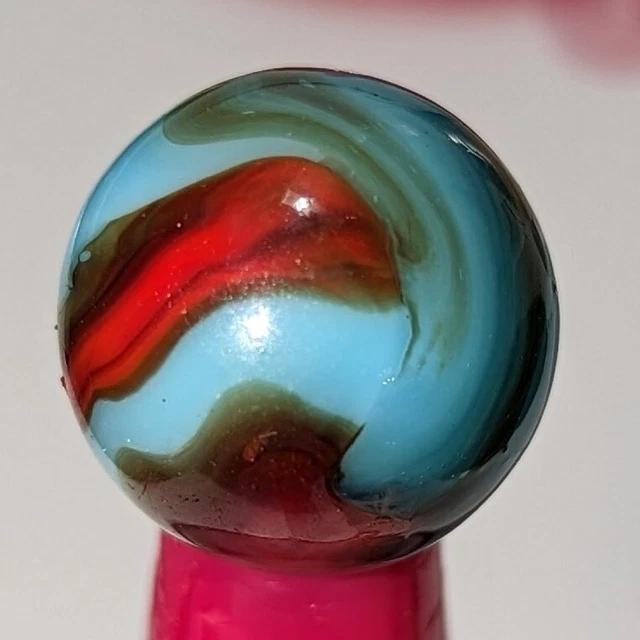 Unique Peltier burnt Spiderman Marble 19/32" NLR Vintage M-