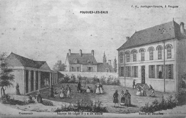 POUGUES-LES-EAUX - Source St-Léger il y a un siècle