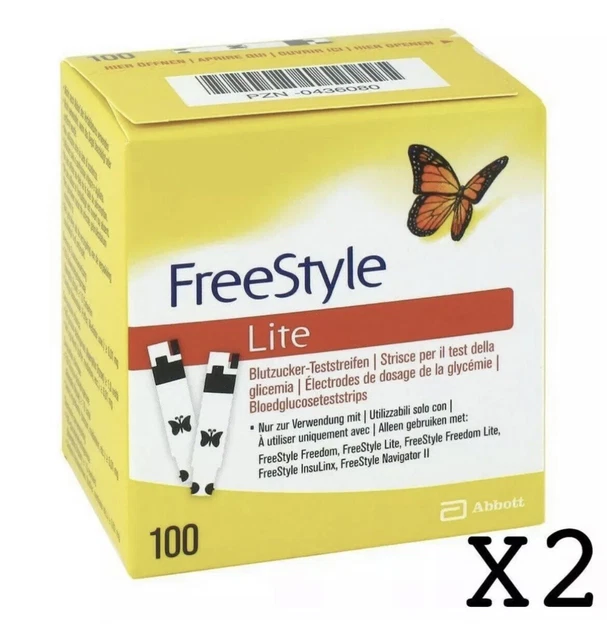200 Tiras reactivas Freestyle Lite