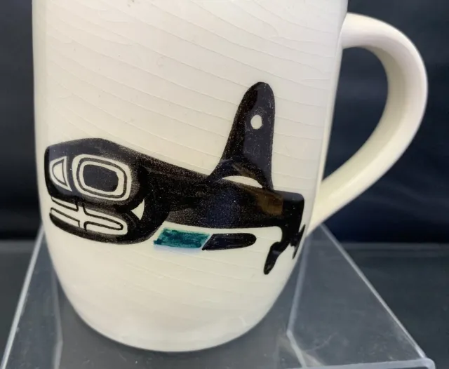 VTG Lambert Potteries Mug Cup Killer Whale First Nations Vancouver BC 2
