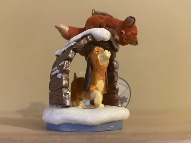 Disney Store Parks Tod & Copper Fox & The Hound Xmas Decoration Ornament Bauble