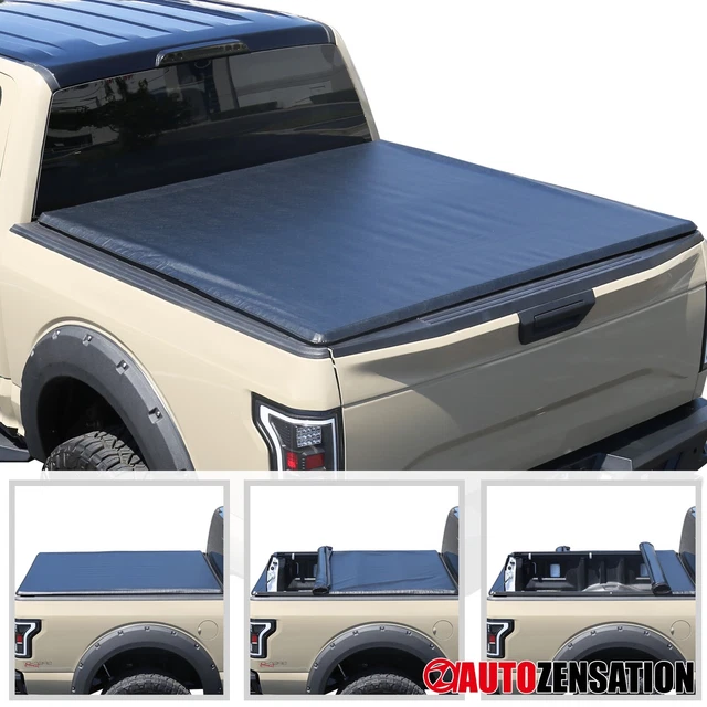 Fit 2015-2022 Ford F-150 5.5ft 5'6" 66" Short Bed Soft Roll Up Tonneau Cover