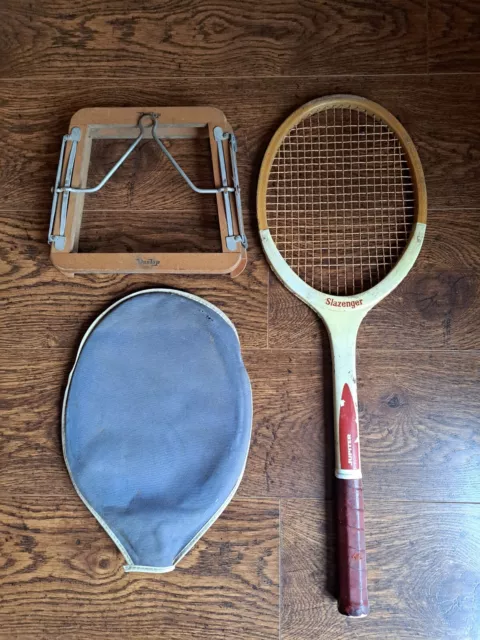 Slazenger Jupiter Vintage Wooden  Tennis Racket NOS Plus Used Dunlop Press