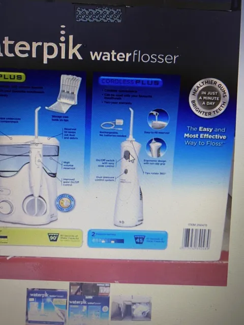Waterpik WP150UKWP470UK Water Flosser and Cordless Plus Water Flosser - White