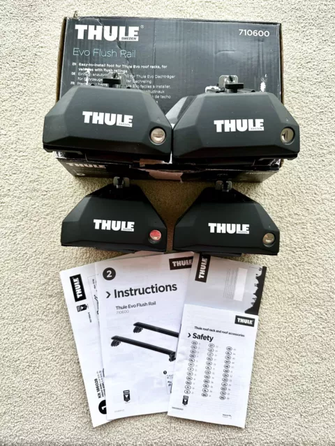 Thule Evo 7106 (710600) Flush Rail Foot Pack Including Flush Rail Kit 186028