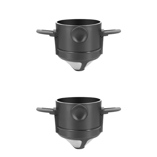 2 Pc Stainless Steel Coffee Funnel Espresso Ground Maker Machine