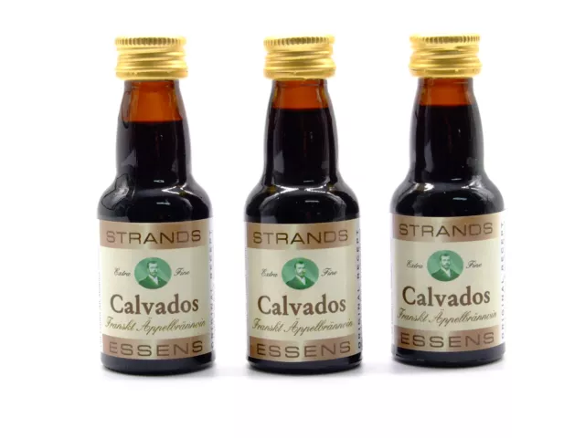 3 x Calvados (una manzana) 25 ml - Esencia para alcohol, esencia de vodka, saborizante