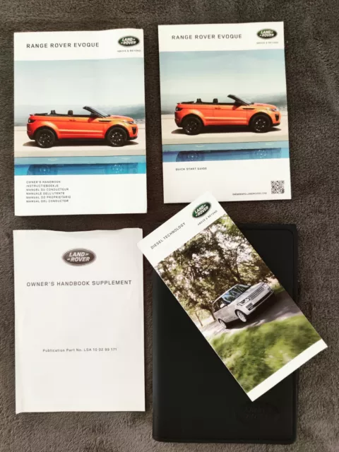 Genuine Range Rover Evoque Convertible 2016-2018 Owners Manual Handbook Y-532