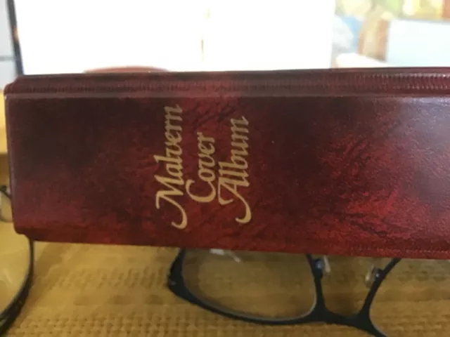 Stanley Gibbons Malvern vier Ringe Cover Album ROT, fasst 72 Cover, gut
