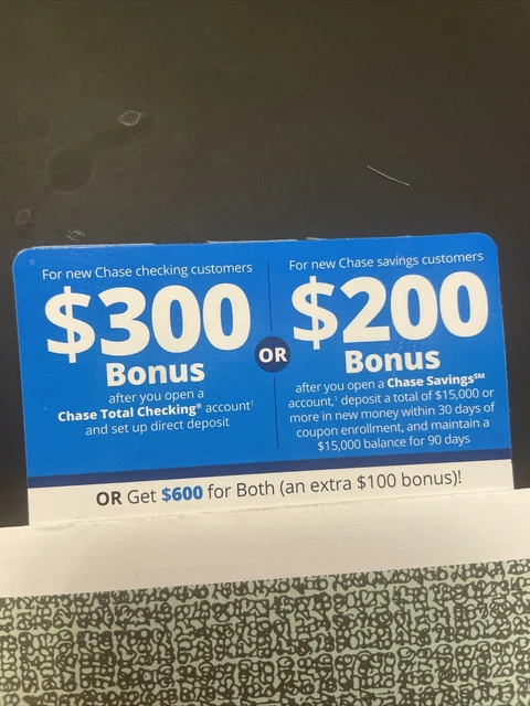 Chase $600 sales bonus code