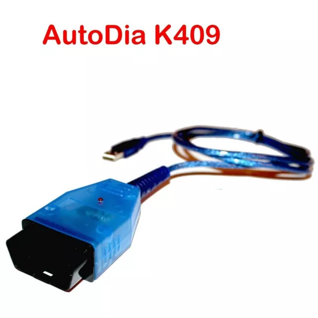 Interfaccia diagnostica OBD2 AutoDia K409 USB KKL per VW Audi Seat Skoda V2024+