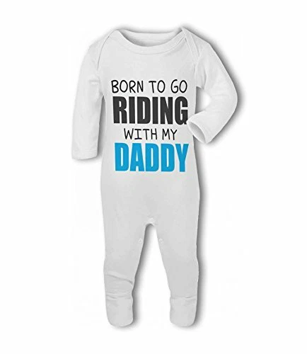 Born to go Riding with my Daddy - Baby Romper Suit by BWW Print Ltd