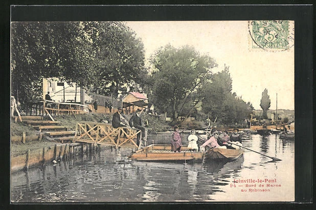 CPA Joinville-Le-Pont, Bord de Marne au Robinson