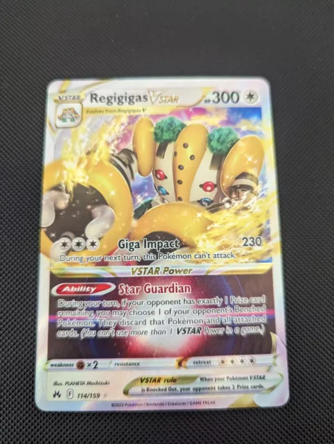 Pokemon REGIGIGAS VSTAR 114/159 - Crown Zenith - ULTRA RARE HOLO - - MINT