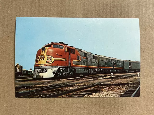 Postcard Santa Fe 11 Train Locomotive Electro Motive E3 AT&SF Railroad Dallas TX