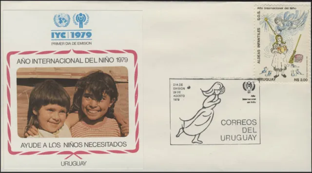 Uruguay: Fairy Tales - Dragon Climbs - Children's Drawings, 3 Jewelry FDC