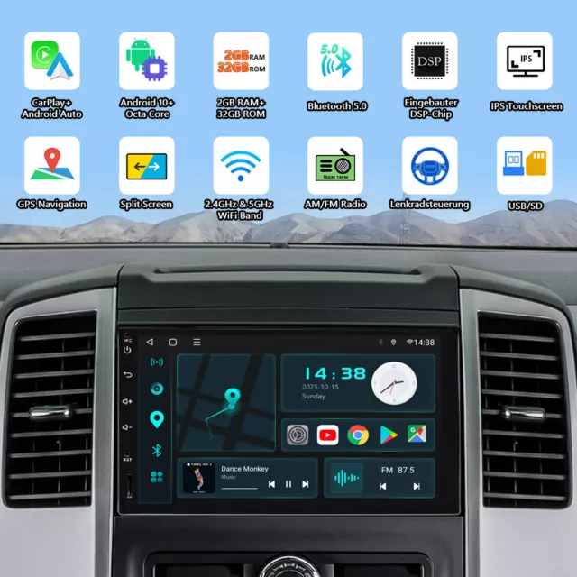 Android Autoradio mit Navi Navigation Bluetooth DAB+ Doppel 2 DIN 7 Zoll IPS DSP 3