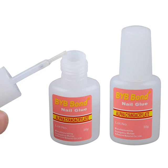 Pegamento para uñas de secado rápido 10 g para uñas postizas brillo decoración acrílica con bru ~~